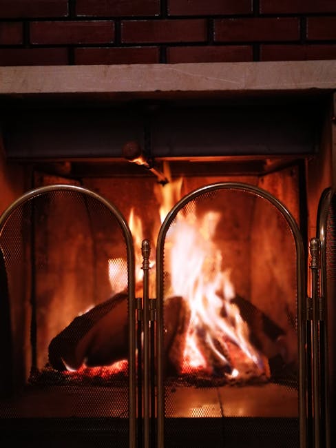 Int&eacute;rieur chaleureux avec chauffage au bois